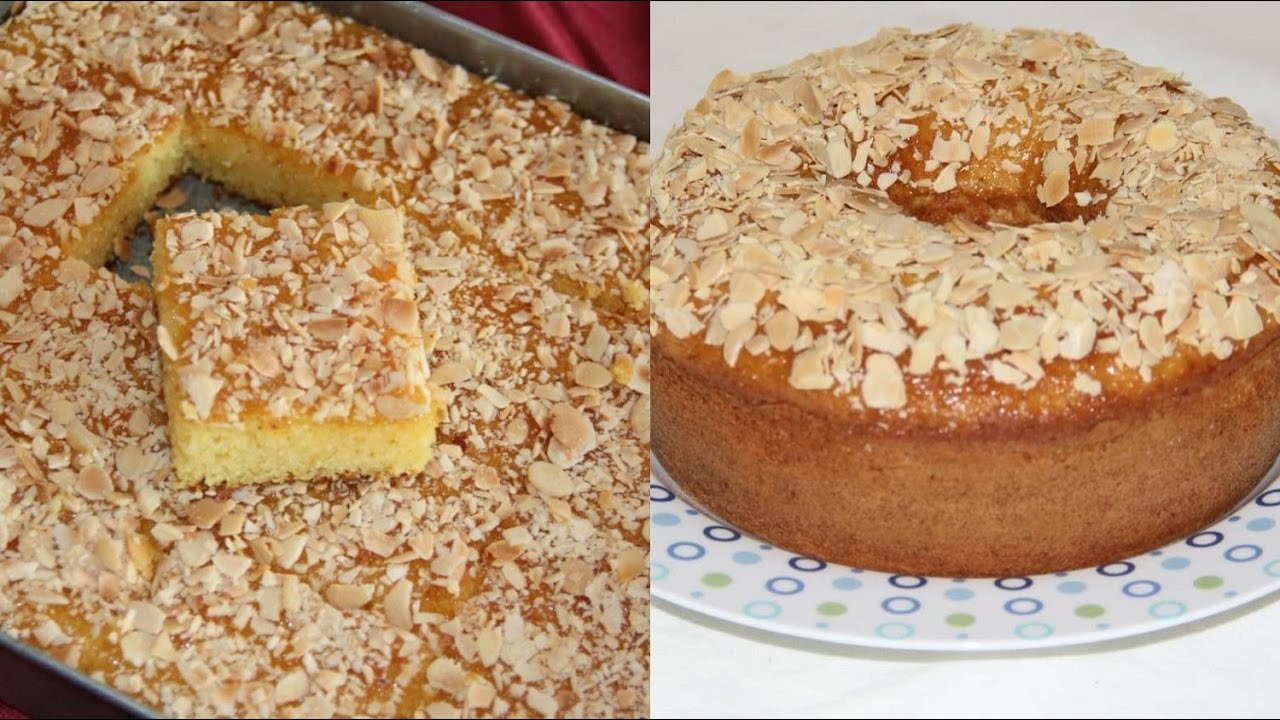 بلا متلفي هنيتك من كثرة تخمام جبت لك بسبوسة وكيكة هشة ورطبة غتحمر لك وجهك مع ضيافك