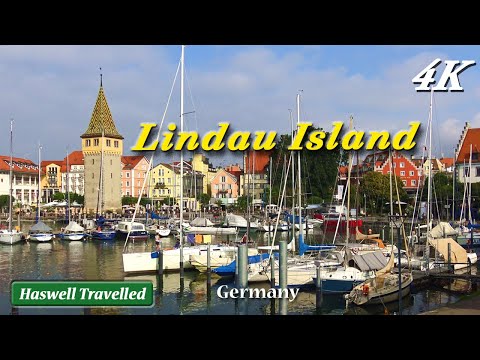 Lindau Island, Bodensee, Lake Constance - Bavaria Germany Travel 4K Video