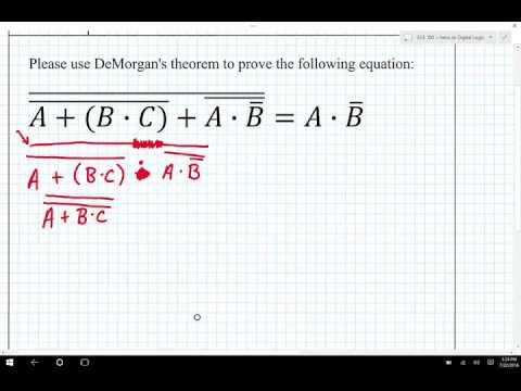 ECE 100 05 DeMorgan's Theorem Example