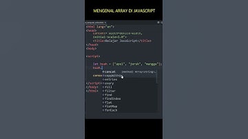 Belajar JavaScript dari Nol: Mengenal Array untuk Pemula #coding #videoshort