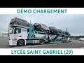 Transport de voitures - Démo chargement porte voitures - Lycée des Métiers Saint Gabriel (29)