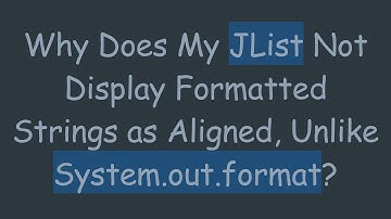 Why Does My JList Not Display Formatted Strings as Aligned, Unlike System.out.format?