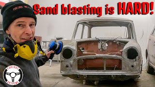 Blasting the Morris Mini shell #2...This is HARD!