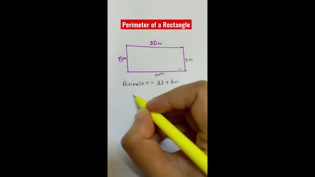 What Is Perimeter Of A Rectangle And How To Find It Math Youtube Mathtrick Shorts Learning
