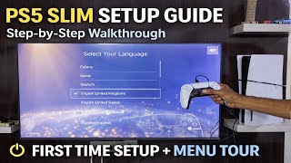 PS5 Slim Setup Guide (Step-by-Step) | First boot & Menu Tour