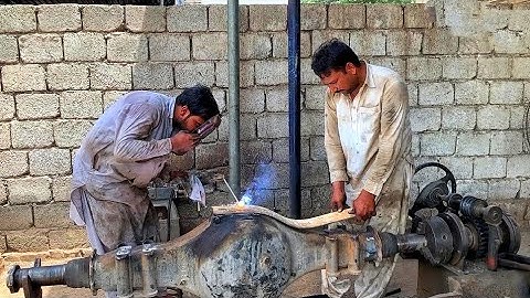Repairing of a Broken Rear Wheel Axle Housing || Complete Process