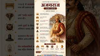 📚 अजयराज Important Facts | Ajmer Founder | Rajasthan GK Notes for RPSC REET CET #shorts