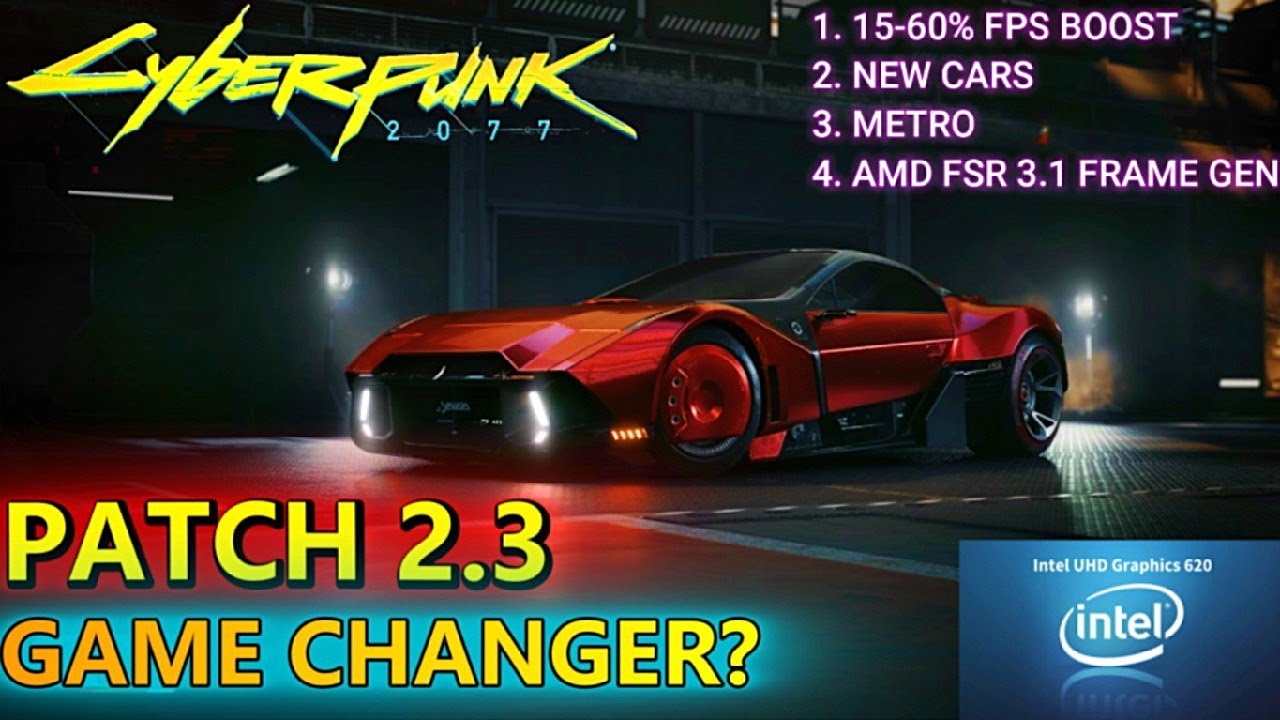 Testing Cyberpunk 2077 Patch 2.3 on Intel UHD 620 iGPU - YouTube
