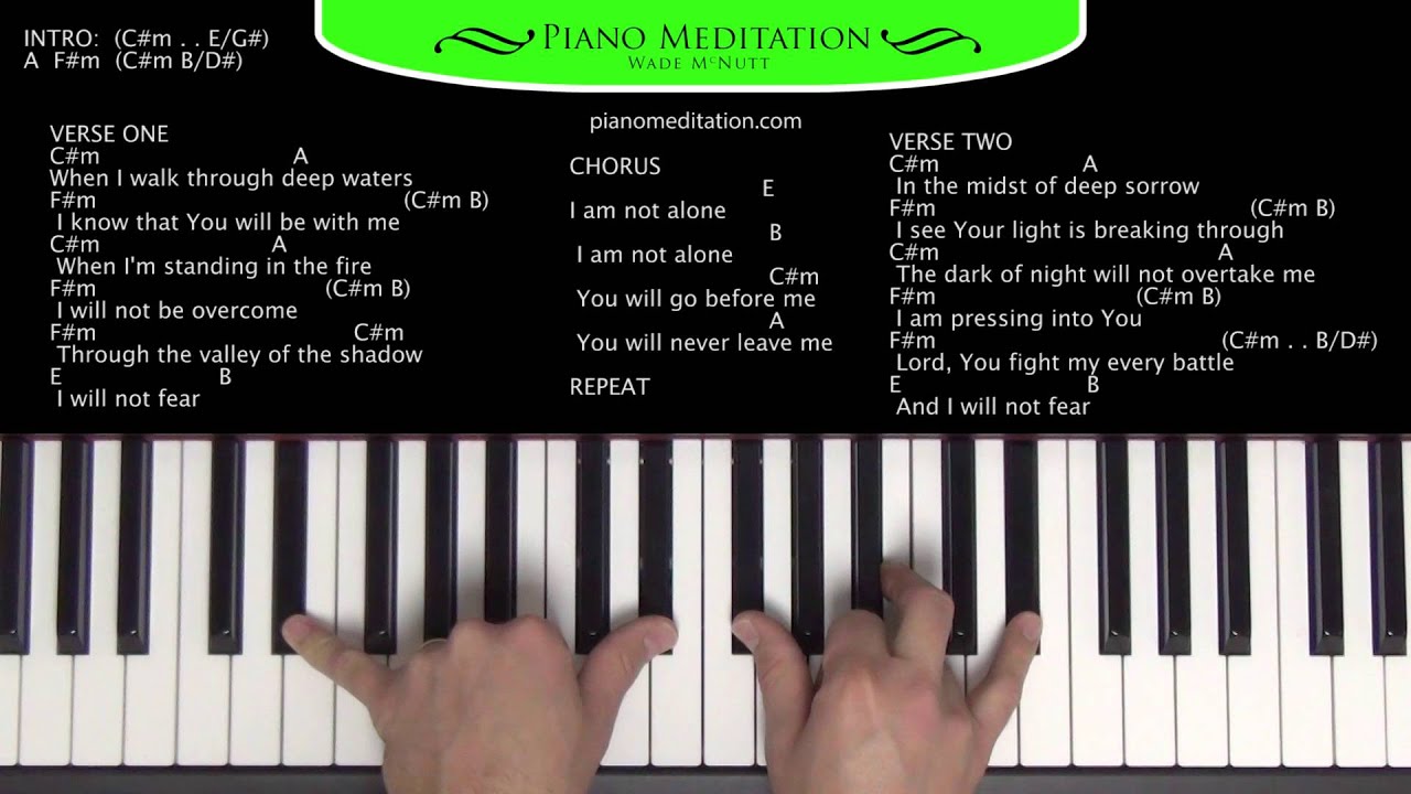 Psalm 23 I Am Not Alone Chord Chart