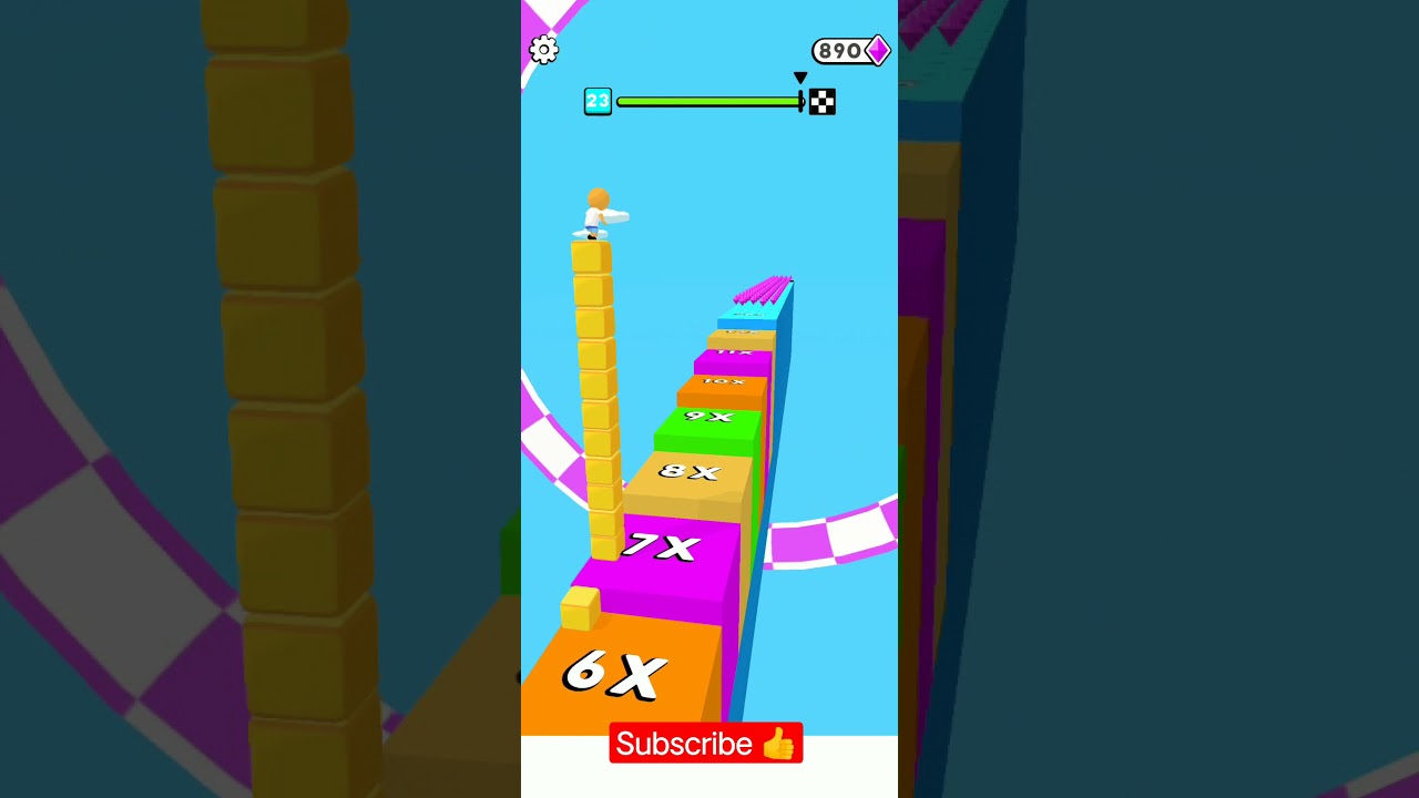 Cube Surfer 🛹🛹 MAX LEVEL - All Levels Mobile Gameplay/Tutorial  (Android,ios) 