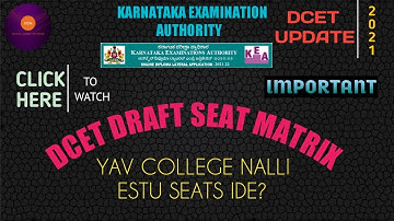 #dcet2021 | 𝐃𝐂𝐄𝐓 𝟐𝟎𝟐𝟏 𝐃𝐑𝐀𝐅𝐓 𝐒𝐄𝐀𝐓 𝐌𝐀𝐓𝐑𝐈𝐗 | WHAT IS SEAT MATRIX? | UGN |