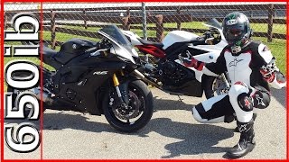 2017 Yamaha R6 vs Triumph Daytona 675R | Track Day SMACKDOWN!