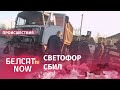 МАЗ перевернул фуру в поселке Пограничный