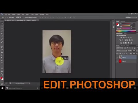 Cara Edit Foto Background Merah Cepat di Photoshop - YouTube