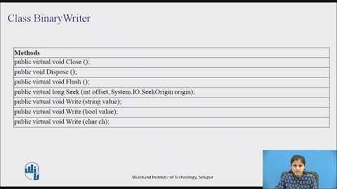 BinaryReader class and BinaryWriter class in C#.NET