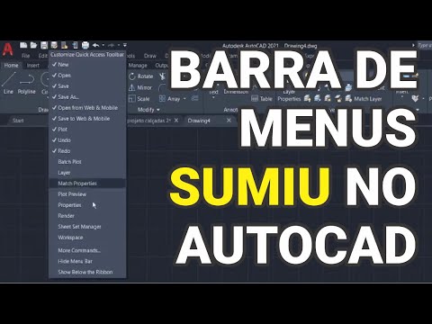 Vídeo: Como faço para mostrar a barra de ferramentas de acesso rápido no AutoCAD?