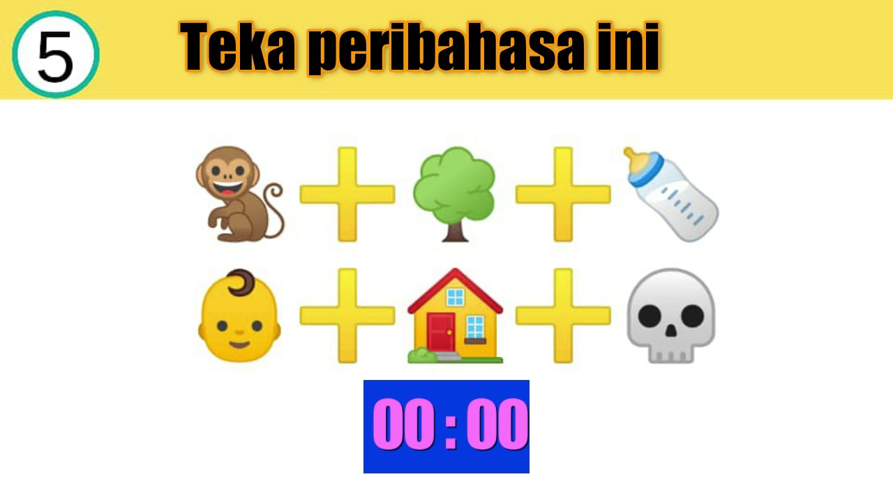 TEKA PERIBAHASA/SIMPULAN BAHASA BERDASARKAN EMOJI  CABARAN 7 SAAT