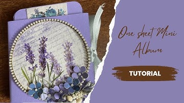 one sheet wonder | make this cute mini album with just one 12x12 sheet #album making #scrapbooking