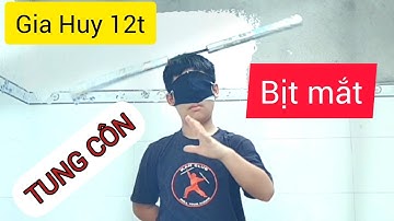 Gia Huy 12t tập Bịt mắt tung côn nhị khúc 🇻🇳 #Nunchaku kid 2021 at #KANCLUB côn nhị khúc