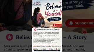 Believe in yourself। English Reading and listening practice 🎧👂#shorts #foryou