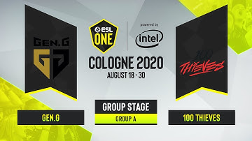 CS:GO - 100 Thieves vs. Gen.G [Inferno] Map 3 - ESL One Cologne 2020 - Group A - NA
