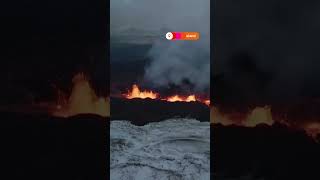 Lava flows from Iceland volcano