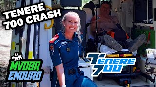 Tenere 700 Bad Crash: Rider's Life Saved by Blonde Paramedic - MVDBR Enduro #192
