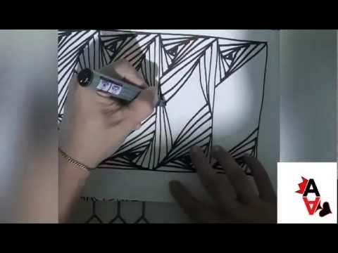 How to create simple spiral line pattern - 3d art #1 - YouTube