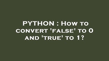 PYTHON : How to convert 