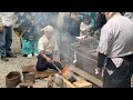 たたら製鉄操業開始&向槌体験