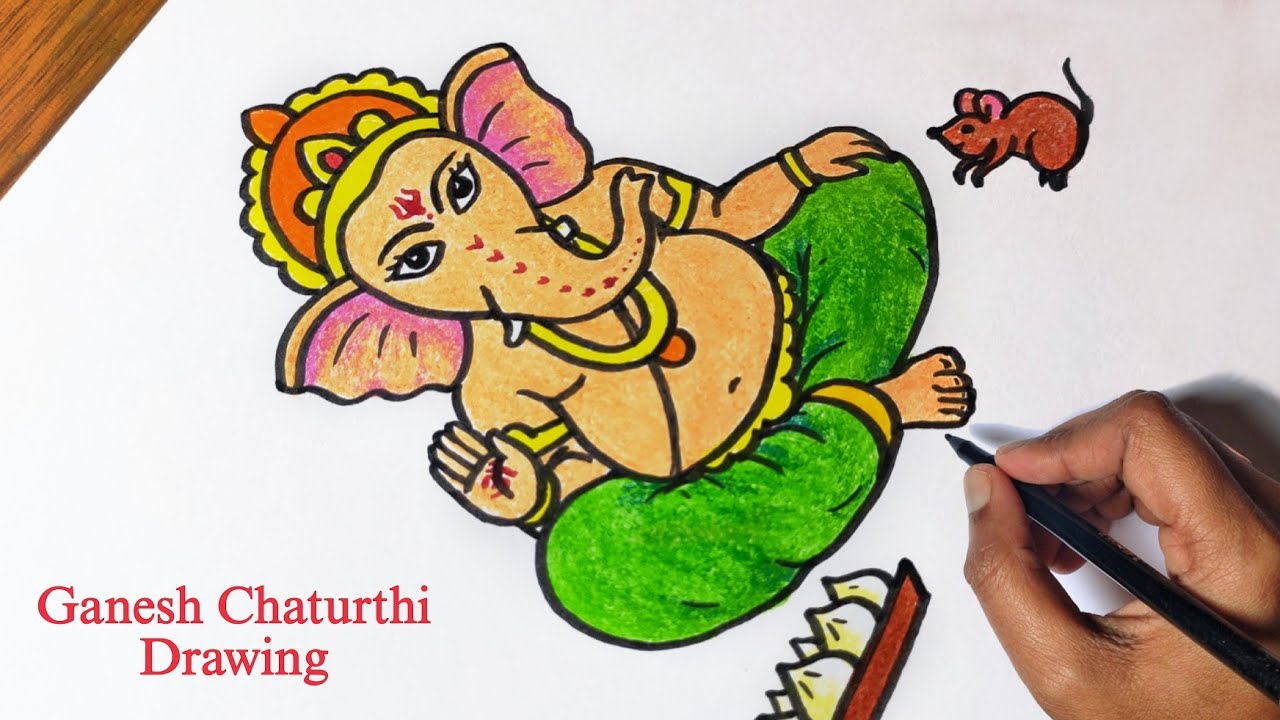 ganpati ganesh drawing simple... - Khushbu's creativity Art | Facebook