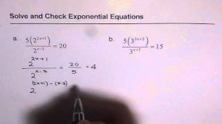 16 Solve Exponential Equation in Rational Form