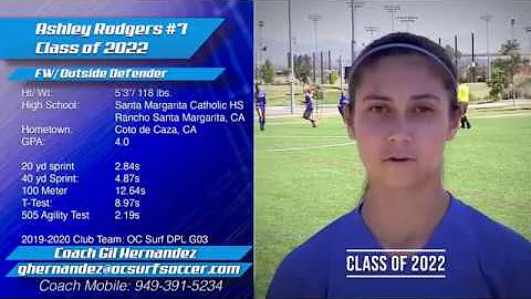 Ashley Rodgers Class of 2022  Soccer Highlights