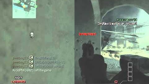 MW3 Infected Gameplay- Throwing Knife gets 5 man C4 Multikill