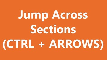Excel Shortcuts - Jump Across Cells