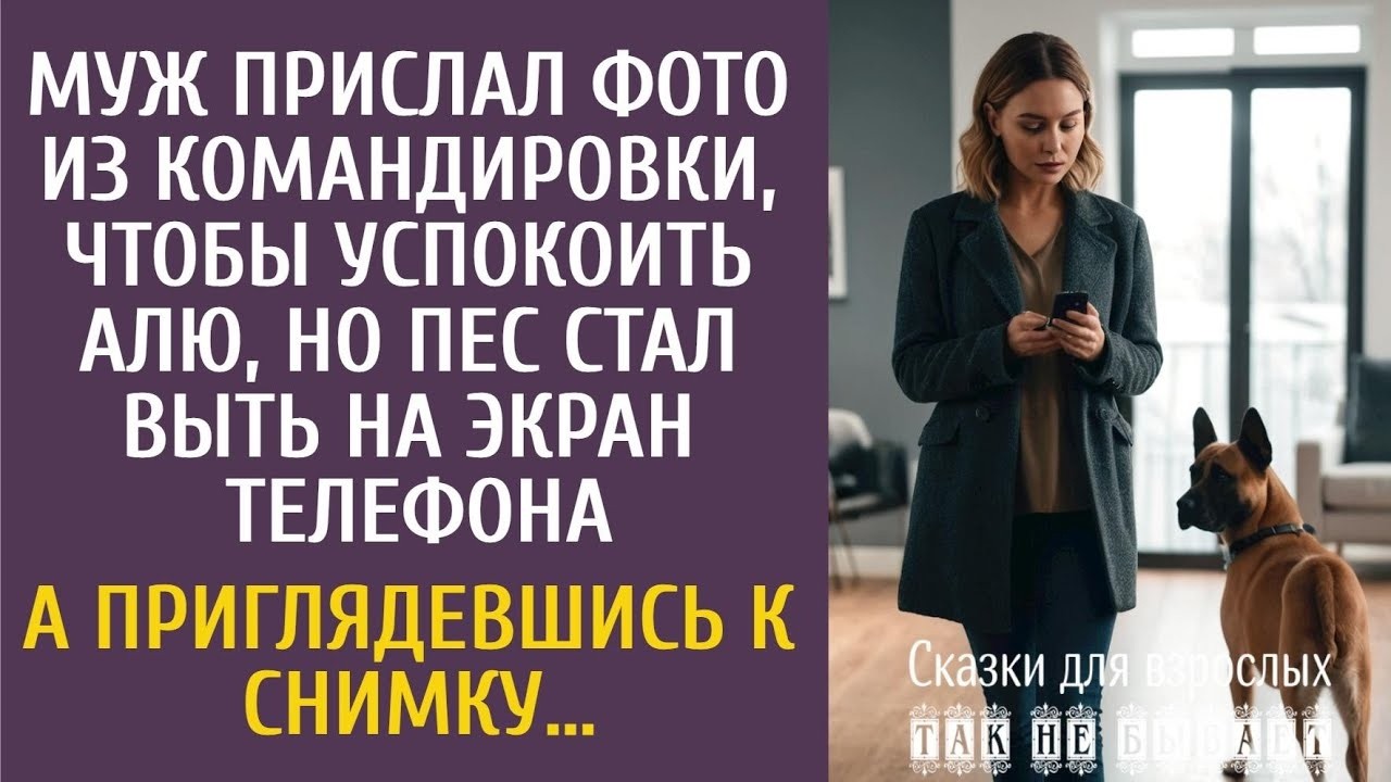 Муж прислал фото из командировки, чтобы успокоить Алю, но пес стал выть на экран телефона…