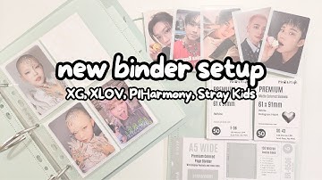 Storing photocards & new binder setup ✿ xg, xlov, p1harmony, stray kids