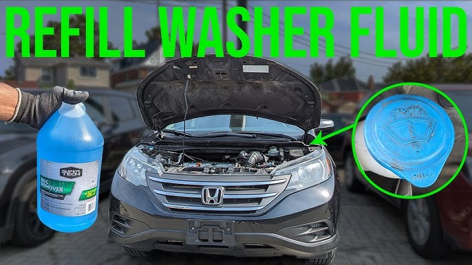 Honda CR-V-How To Add Windshield Washer Fluid-Tutorial 