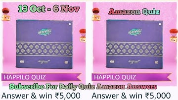 Amazon Happilo Quiz Answers | Win 5000 | The Happilo Dry Fruit product range is a Super food with