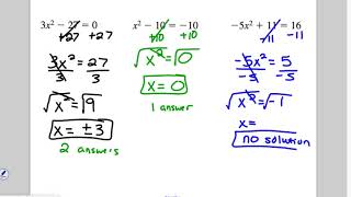 Algebra I Section 9 3 Day 1 notes