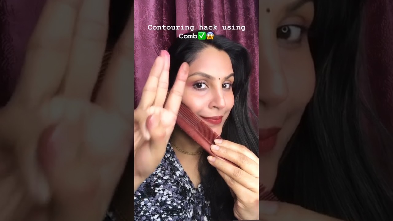 part's 2 Viral Contouring Hack using Comb 😱😱