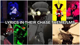 KILLER SKINS WITH LYRICS IN THEIR CHASE THEME/LMS | Roblox Forsaken