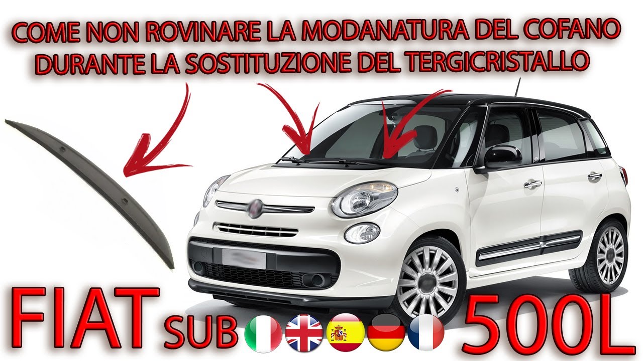 Not to damage the bonnet molding with the windshield wiper - FIAT 500L #500l  #fiat500l 