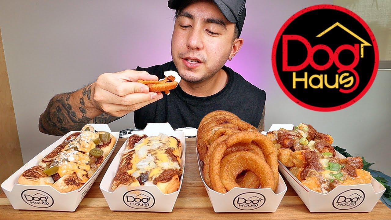 CHILLI IDOL DOG + OLD TOWN DOG + CHILLI CHEESE TATER TOTS | DOGHAUS MUKBANG | STORY-TIME