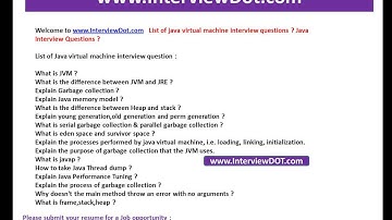 list of java virtual machine interview questions interviewdot java interview