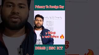 ১ মিনিটে ১ মার্ক নিশ্চিত | Primary key Vs Foreign Key | ডাটাবেজ ম্যানেজমেন্ট সিস্টেম | DBMS HSC ICT