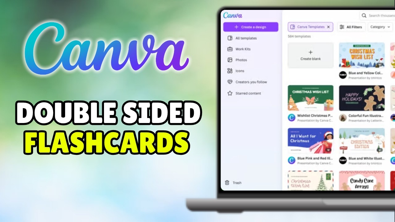 How To Make Double Sided Flashcards On Canva (2026) - Full Guide - YouTube