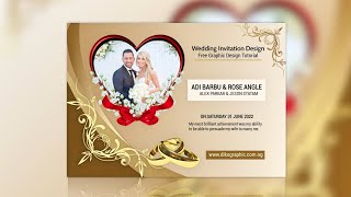 Professional Wedding Invitation Card Design || PixelLab Tutorial | Diko Graphics screenshot 5