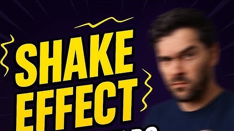 Shake effect in Premiere Pro