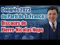 La remigration  discours de pierrenicolas nups   ve congrs du parti de la france